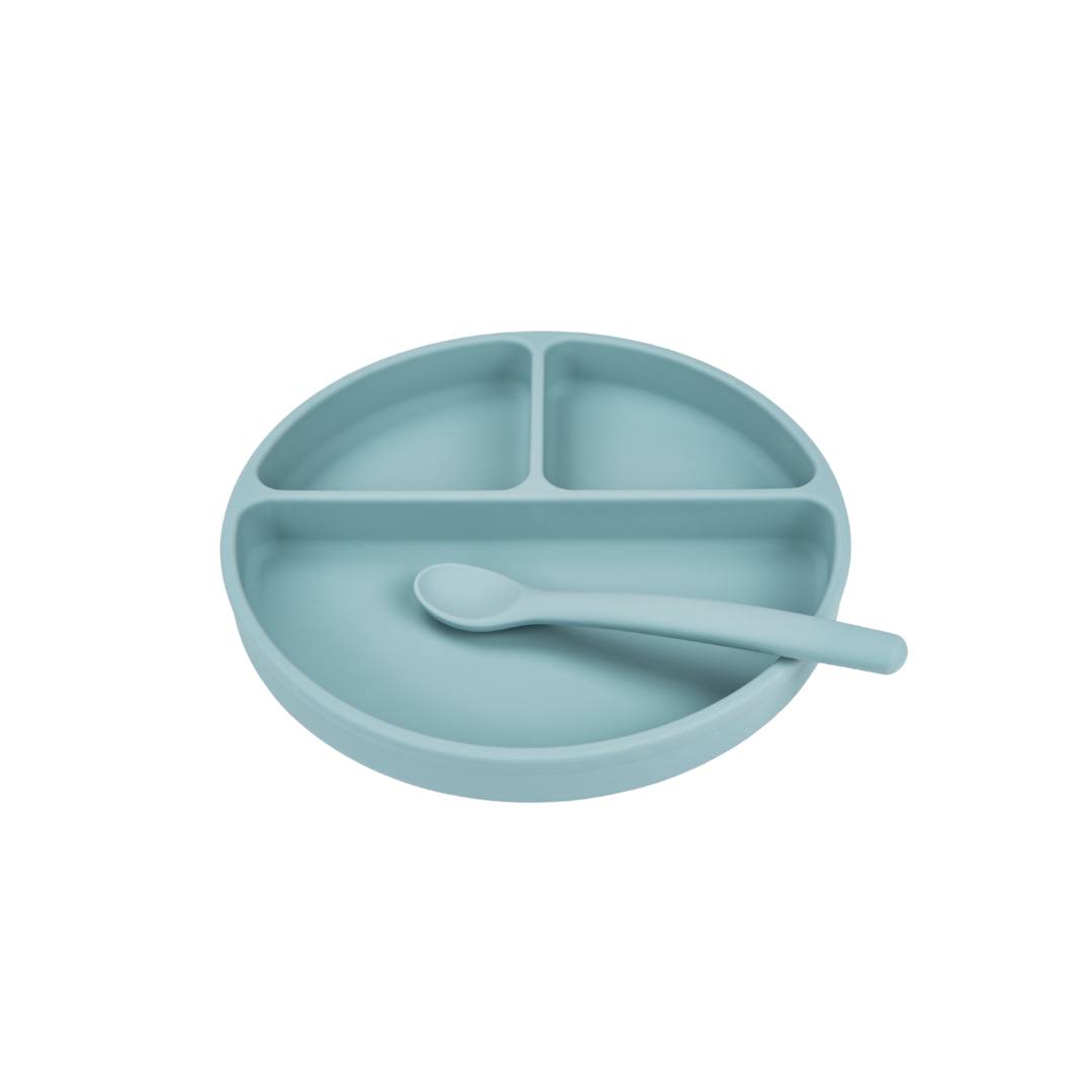 Silicone Suction Plate + Bendable Spoon + Storage Bag