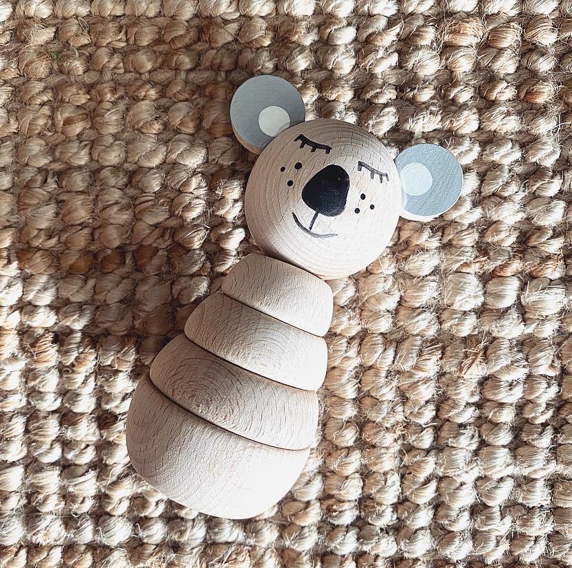 Wooden Stacking Puzzle Koala - Sydney - Little Eli