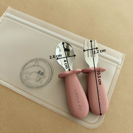 Silicone and Stainless Steel Cutlery Set - Toddler