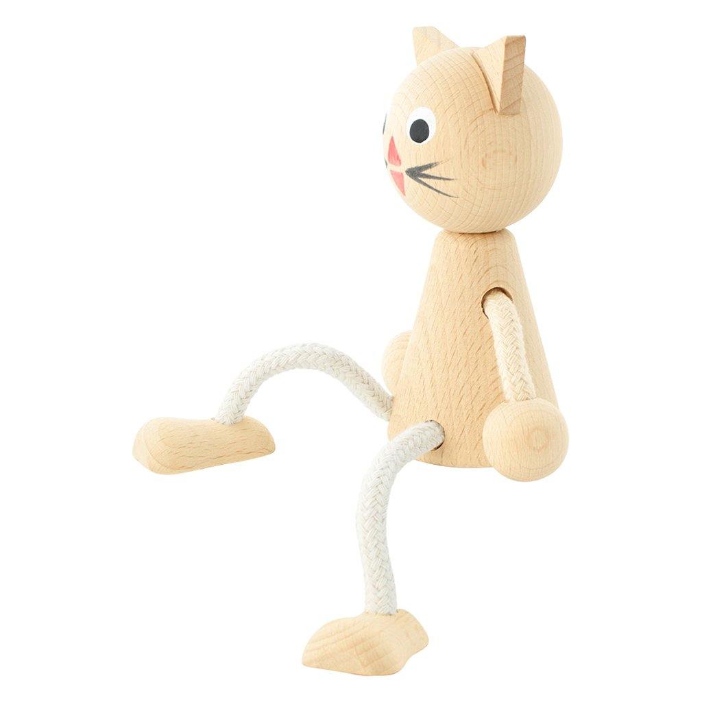 Wooden Sitting Cat - Lucy - Little Eli