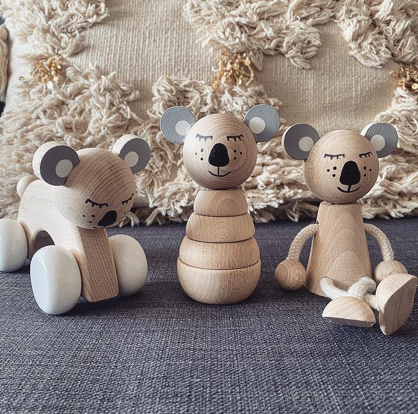 Wooden Sitting Koala - Heath - Little Eli