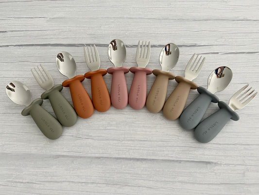 Silicone and Stainless Steel Cutlery Set - Toddler