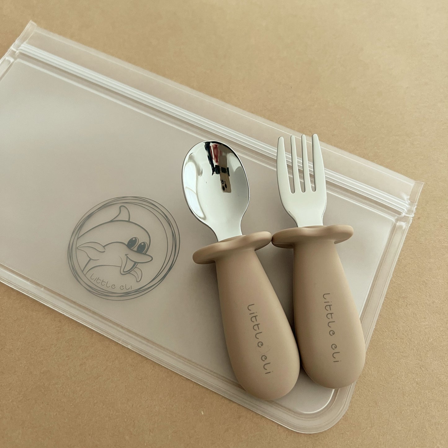 Silicone and Stainless Steel Cutlery Set - Toddler