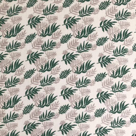Organic cotton swaddle gender neutral green floral leaf
