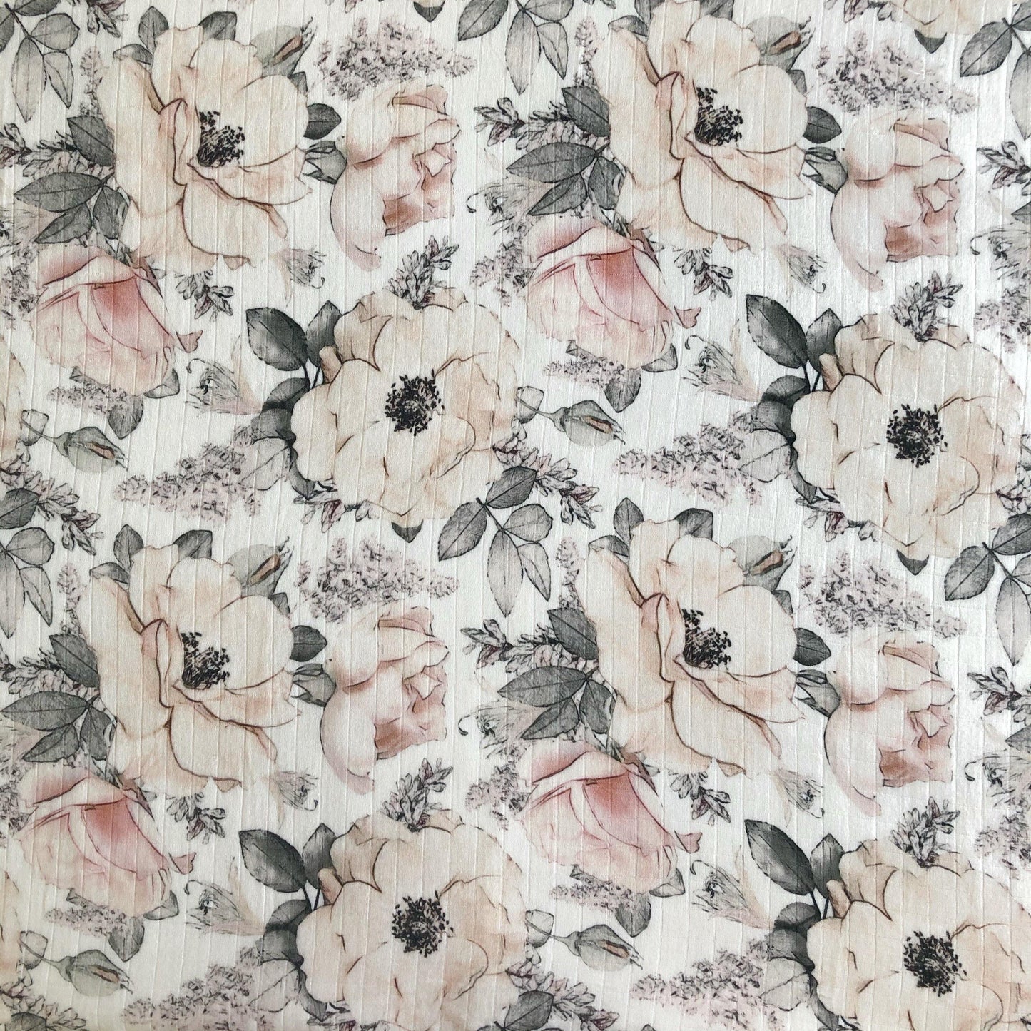 Organic cotton swaddle for baby girl floral