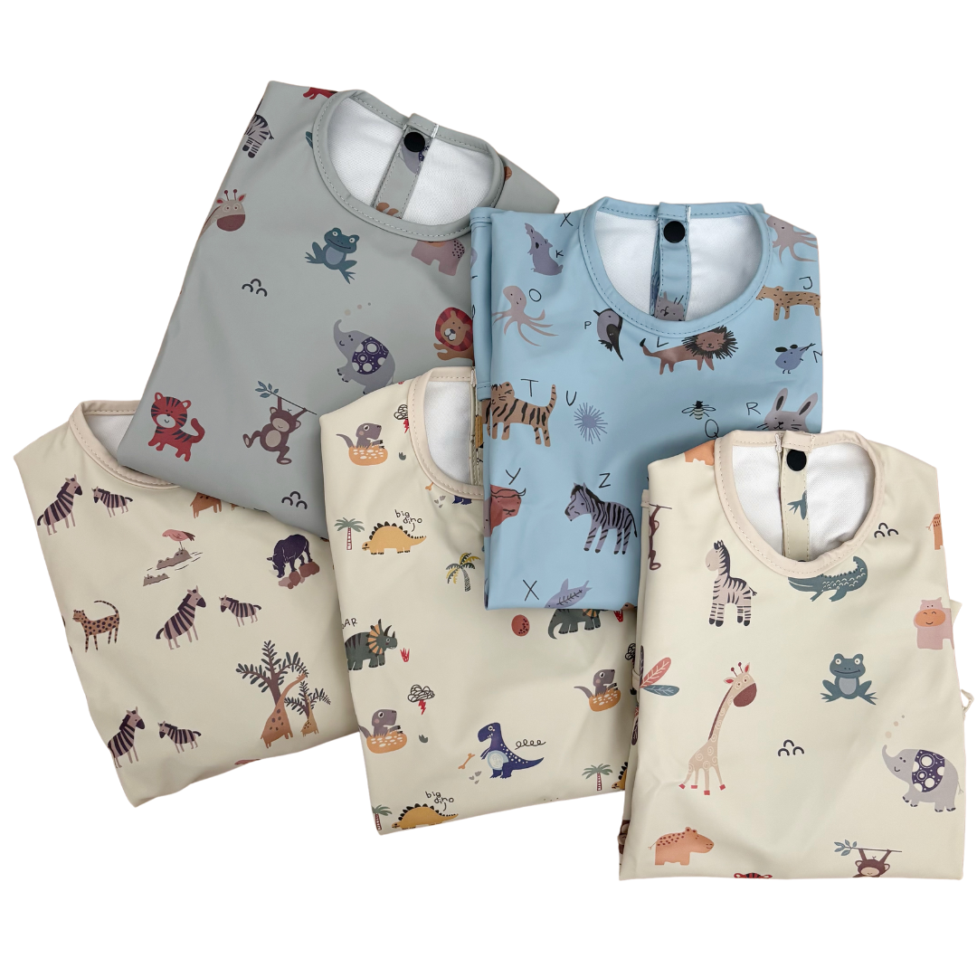 Waterproof Long Sleeve Smock Bib for Toddlers | Ages 1–3