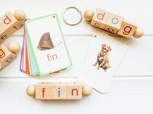 Spin-and-Read Blocks & Flashcards Travel Set - Little Eli