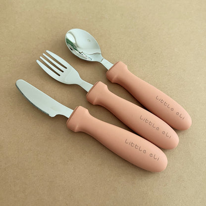 Silicone and Stainless Steel Cutlery Set - Kids