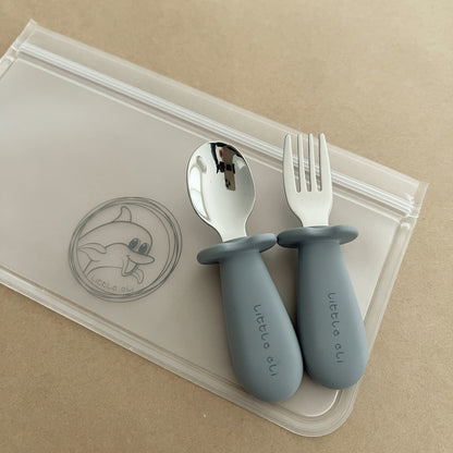 Silicone and Stainless Steel Cutlery Set - Toddler